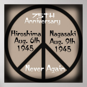 Affiche Plus jamais Hiroshima/Nagasaki Anniversaire