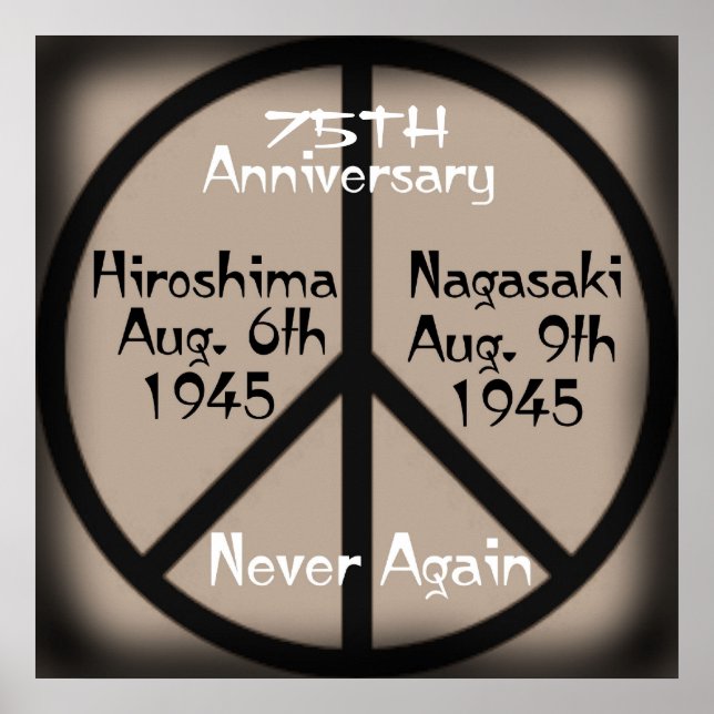 Affiche Plus jamais Hiroshima/Nagasaki Anniversaire (Devant)