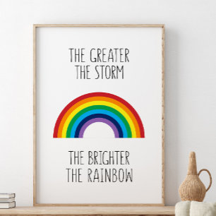 Affiche Plus la tempête est grande, plus l'arc-en-ciel est