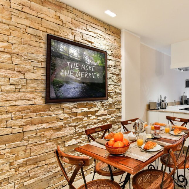 Affiche Plus l'affiche photo du pont proverbe plus joyeux (Créateur téléchargé)