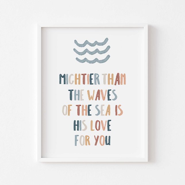 Affiche Plus puissant que les vagues d'affiche (Créateur téléchargé)