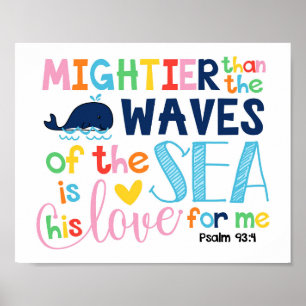 Affiche Plus puissant que les vagues dans la Bible des enf