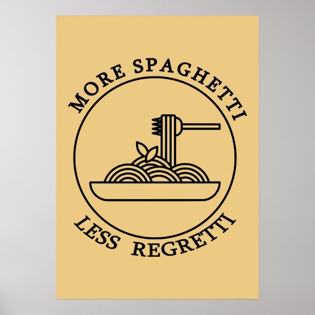 Affiche Plus Spaghetti Moins Regretti (Devant)