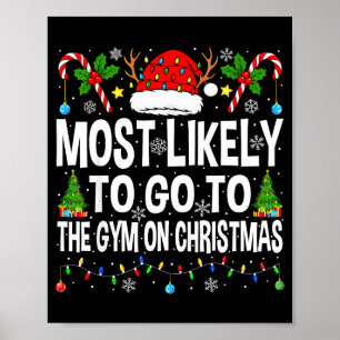 Affiche Plus susceptible d'aller à la gym à Noël Drôle de