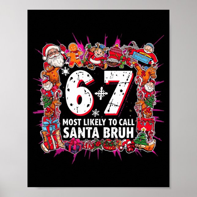 Affiche Plus susceptible d'appeler le Père Noël 6-7 Six Se (Devant)