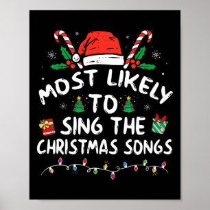 Affiche Plus susceptible de chanter les chants de Noël de