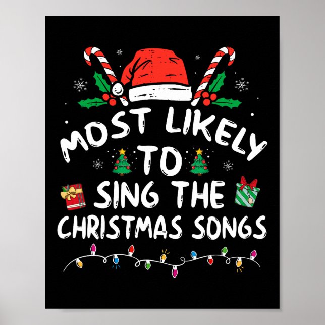 Affiche Plus susceptible de chanter les chants de Noël de  (Devant)