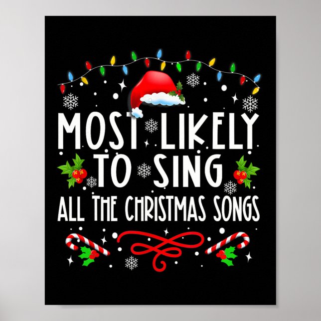 Affiche Plus susceptible de chanter toutes les chansons de (Devant)