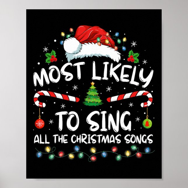 Affiche Plus susceptible de chanter toutes les chansons de (Devant)