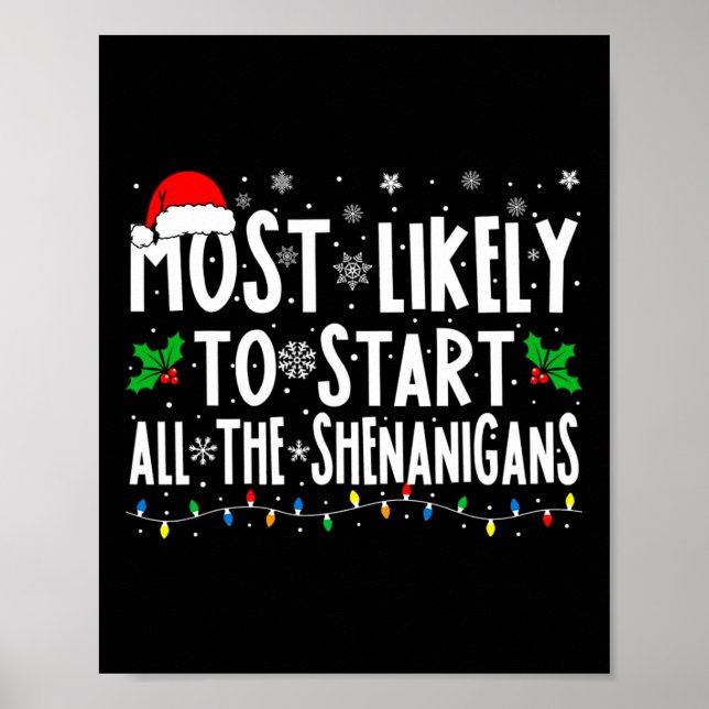 Affiche Plus susceptible de déclencher les Shenanigans Fam (Devant)