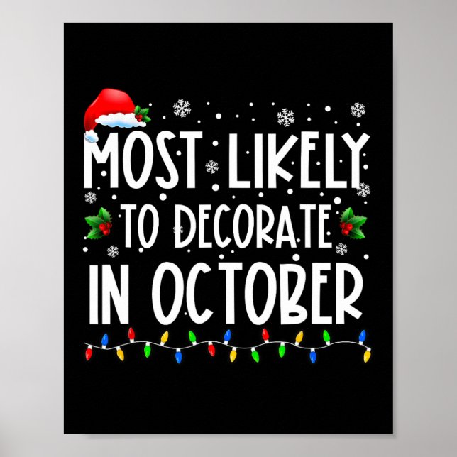 Affiche Plus susceptible de décorer en octobre Amusante fa (Devant)