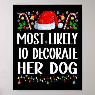 Affiche Plus Susceptible de Décorer le Chien Drôle de Noël