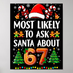 Affiche Plus susceptible de demander à Santa 67 drôles de 