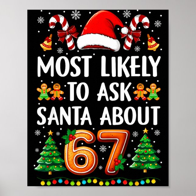 Affiche Plus susceptible de demander à Santa 67 drôles de  (Devant)