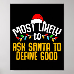 Affiche Plus susceptible de demander à Santa de définir un