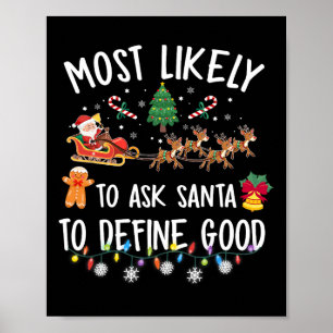 Affiche Plus susceptible de demander au Père Noël de défin