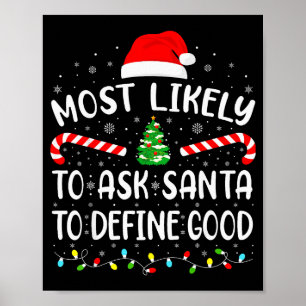 Affiche Plus susceptible de demander au Père Noël de défin