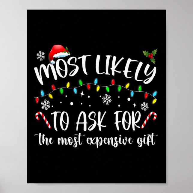Affiche Plus susceptible de demander le cadeau le plus che (Devant)