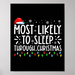 Affiche Plus susceptible de dormir pendant Noël Famille de