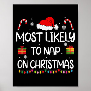 Affiche Plus susceptible de faire une sieste à Noël Famill
