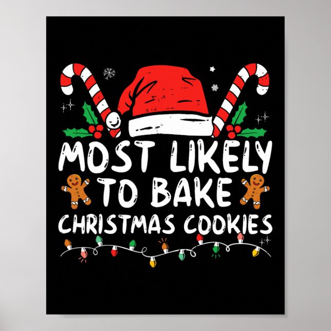 Affiche Plus susceptible de gâter les cookies de Noël  (Devant)
