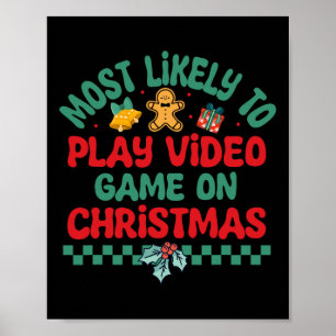 Affiche Plus susceptible de jouer aux jeux vidéo en pyjama