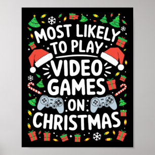 Affiche Plus Susceptible De Jouer Aux Jeux Vidéo Sur Le Ma