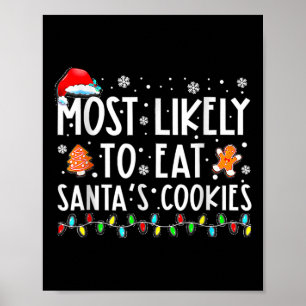 Affiche Plus susceptible de manger les cookies du Père Noë