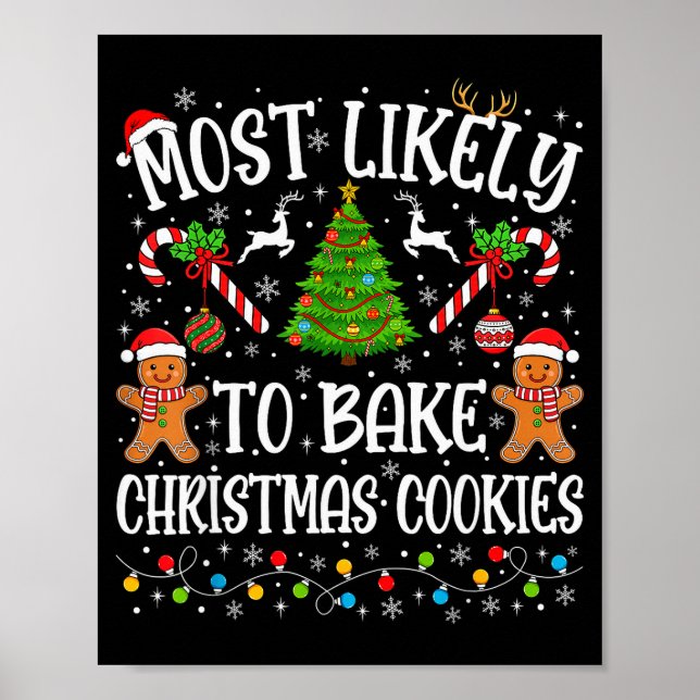 Affiche Plus susceptible de préparer des biscuits de Noël  (Devant)