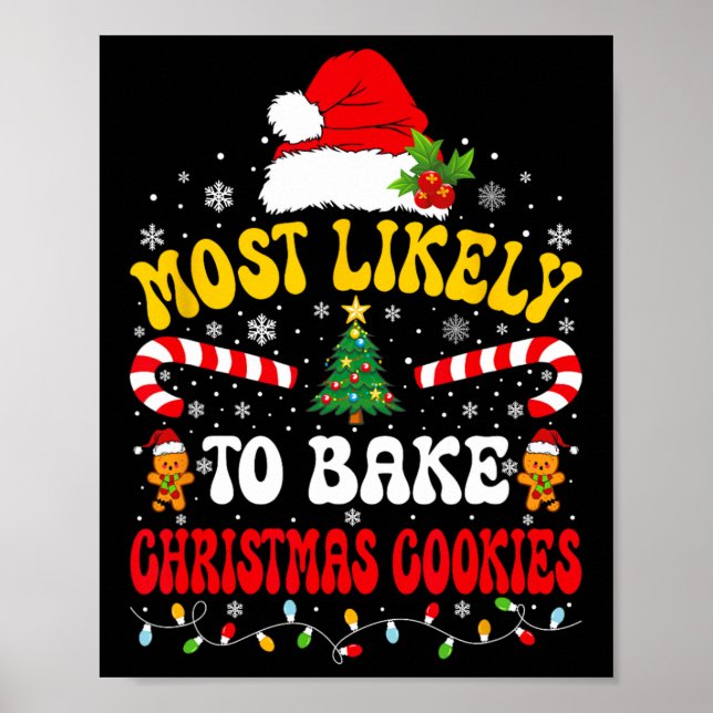 Affiche Plus susceptible de préparer des biscuits de Noël  (Devant)