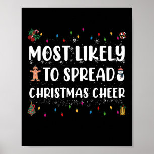 Affiche Plus susceptible de répandre la joie de Noël Famil