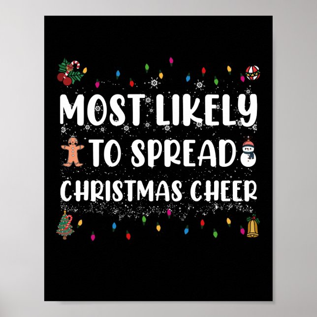 Affiche Plus susceptible de répandre la joie de Noël Famil (Devant)