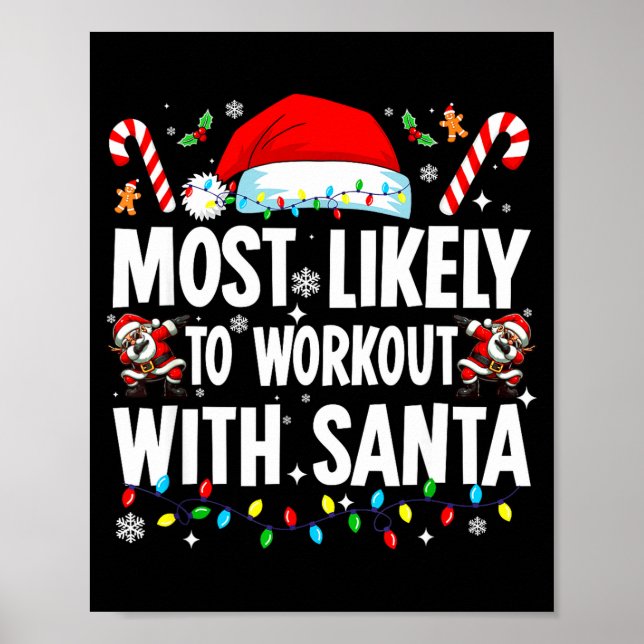Affiche Plus susceptible de s'entraîner avec le Père Noël  (Devant)