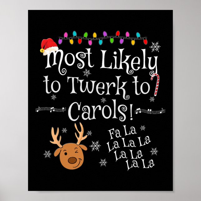 Affiche Plus susceptible de twerker sur les chants de Noël (Devant)