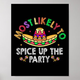 Affiche Plus Susceptible d'Épicer la Fête Sombrero Cinco D