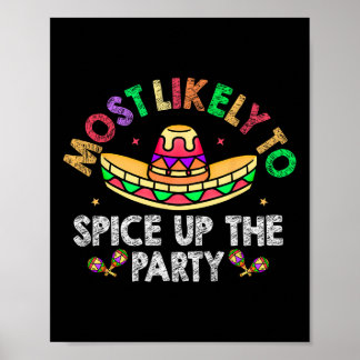 Affiche Plus Susceptible d'Épicer la Fête Sombrero Cinco D