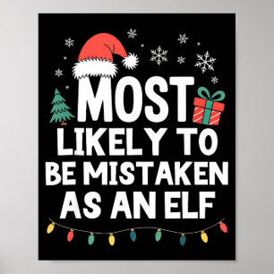Affiche Plus susceptible d'être confondu avec un elfe Noël