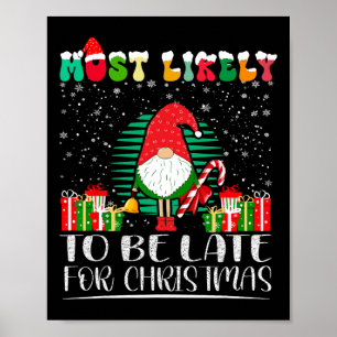 Affiche Plus susceptible d'être en retard pour Noël, famil