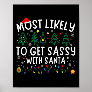 Affiche Plus susceptible d'obtenir Sy avec Santa Christmas