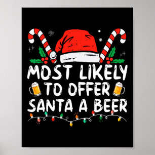 Affiche Plus susceptible d'offrir une bière au Père Noël A