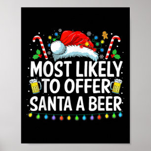 Affiche Plus susceptible d'offrir une bière au Père Noël A
