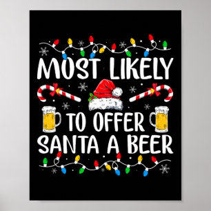 Affiche Plus susceptible d'offrir une bière au Père Noël A