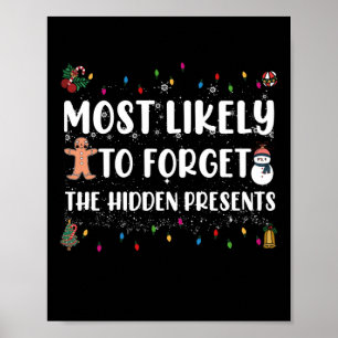 Affiche Plus susceptible d'oublier la famille des cadeaux 