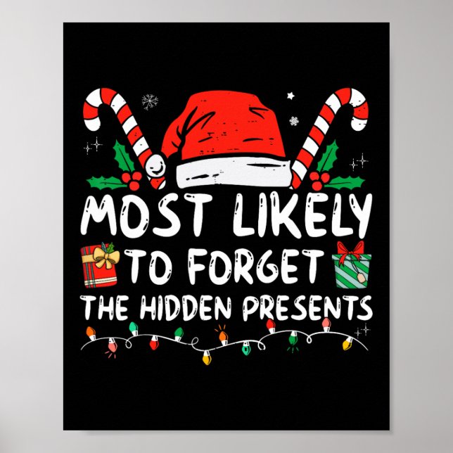 Affiche Plus susceptible d'oublier les cadeaux cachés Fami (Devant)