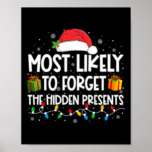 Affiche Plus susceptible d'oublier les cadeaux cachés Fami