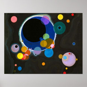 Affiche Plusieurs cercles de Wassili Kandinsky