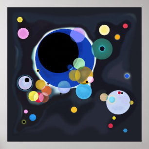 Affiche Plusieurs Cercles, Vassily Kandinsky en numérique