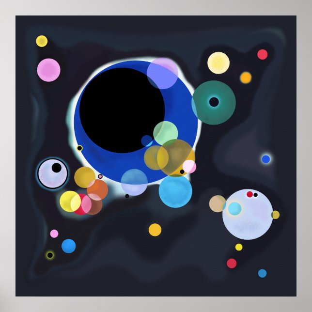 Affiche Plusieurs Cercles, Vassily Kandinsky en numérique (Devant)