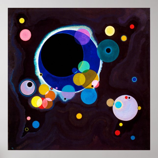 Affiche Plusieurs cercles, Wassily Kandinsky (Devant)