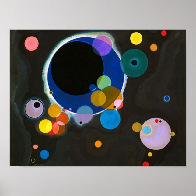 Affiche Plusieurs cercles Wassily Kandinsky (Devant)